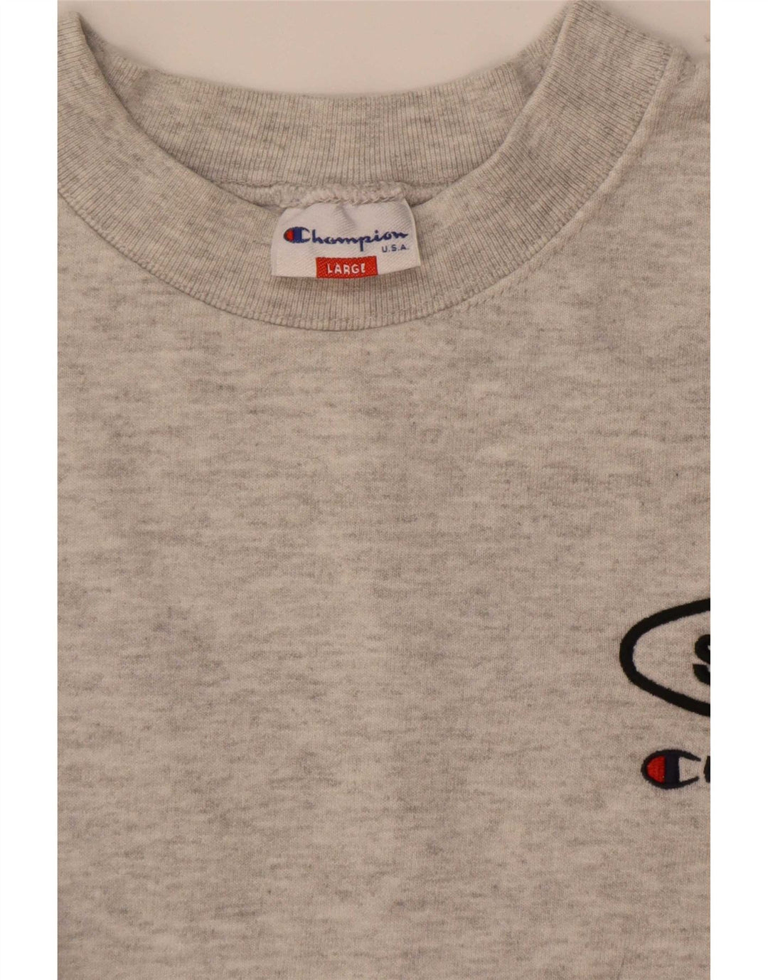 Jumper de moletom feminino grande Champion UK 16 grande cinza manchado