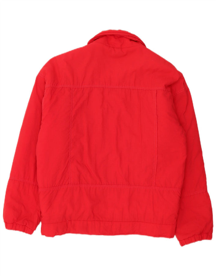 Jaqueta acolchoada masculina vintage UK 44 2XL poliamida vermelha