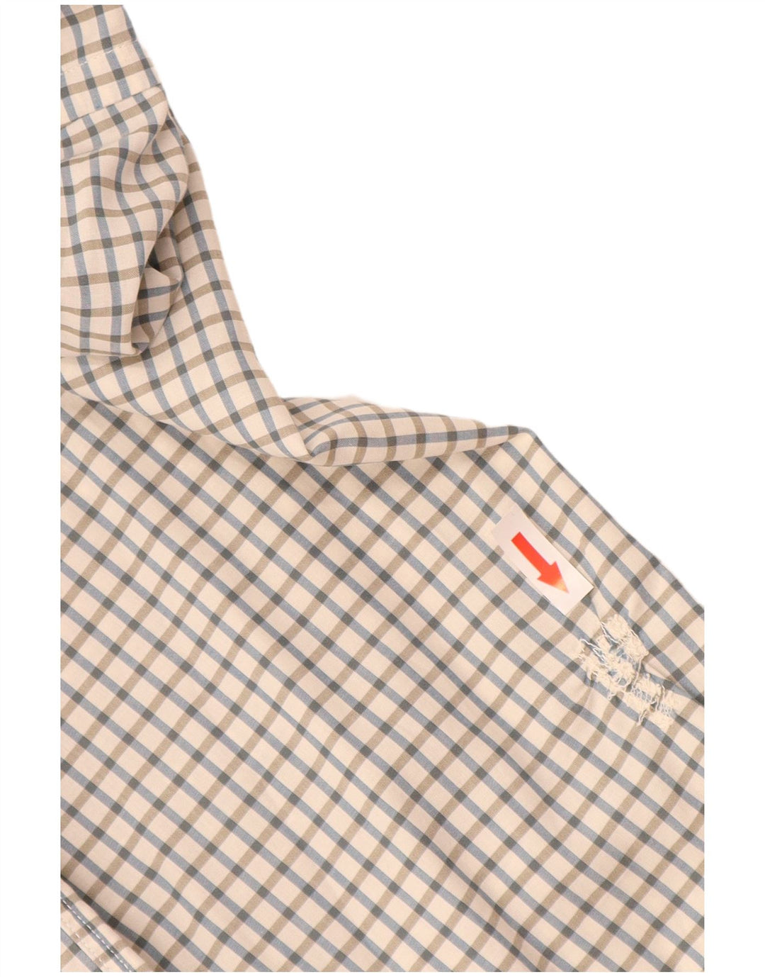 Camisa masculina Lacoste tamanho 44 XL algodão guingão branco
