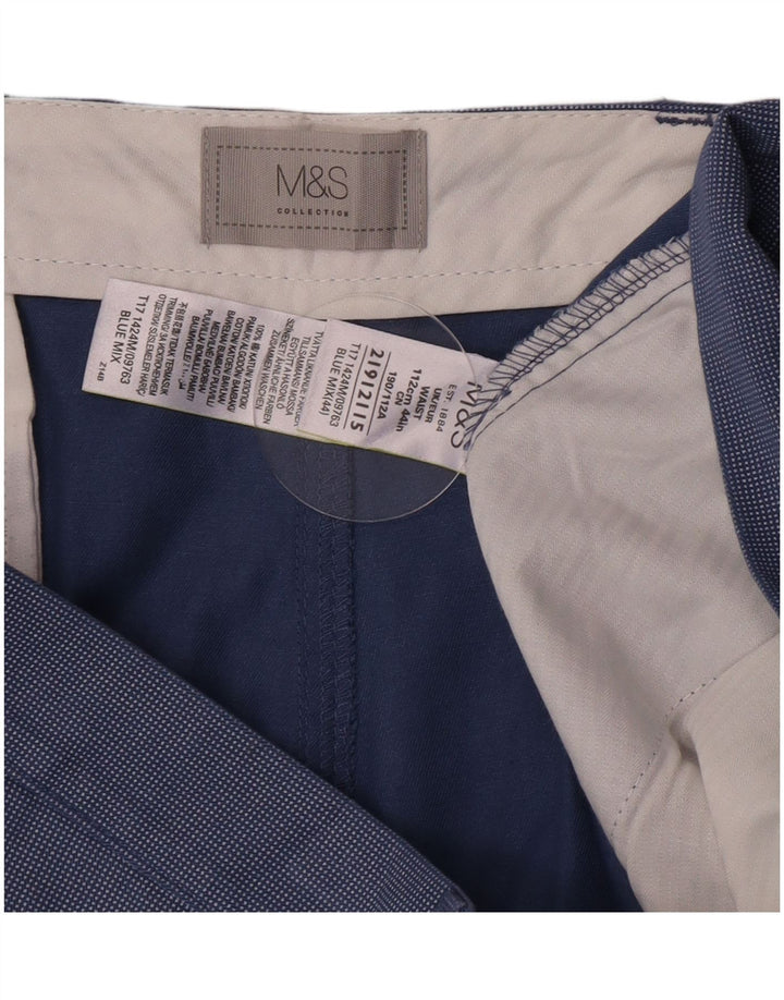 Shorts chino masculino Marks & Spencer W44 2XL algodão azul