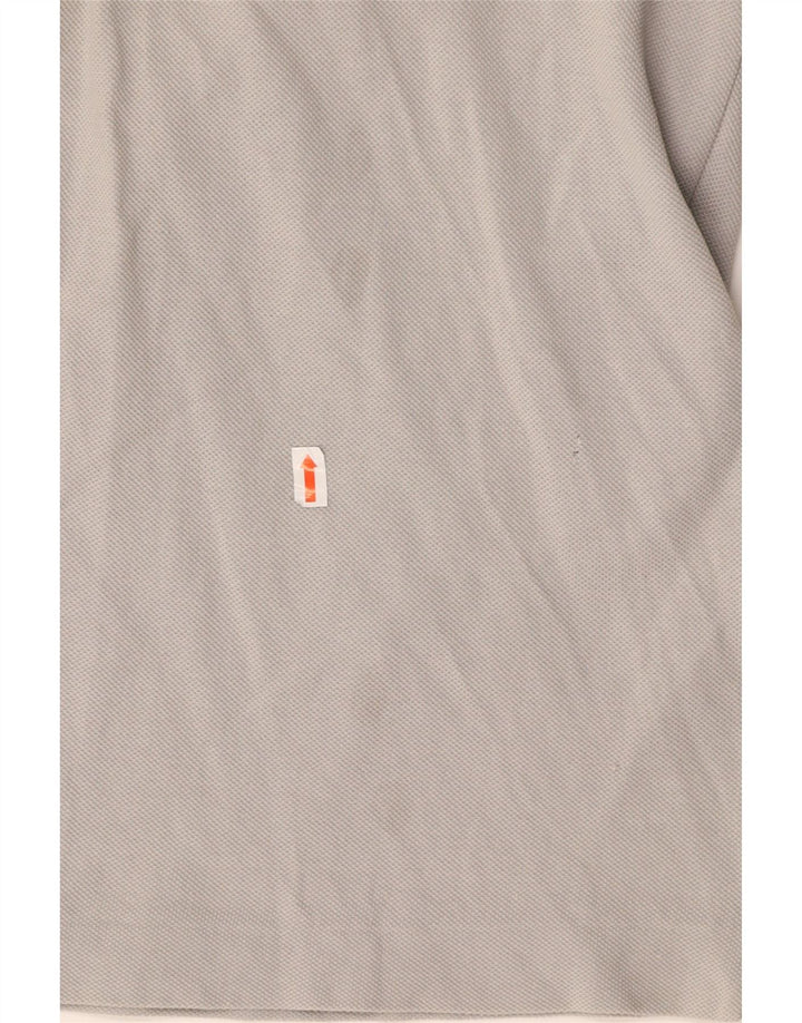 Camisa polo masculina LACOSTE tamanho 4 algodão cinza médio