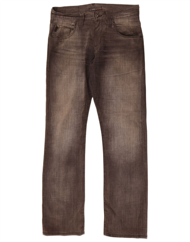 Lee Mens Clark Straight Jeans W32 L34 Cinza Algodão