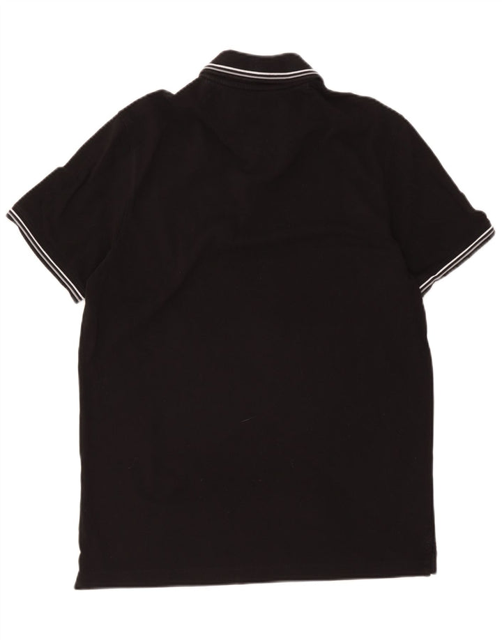 Camisa polo masculina Bugatti média preta listrada