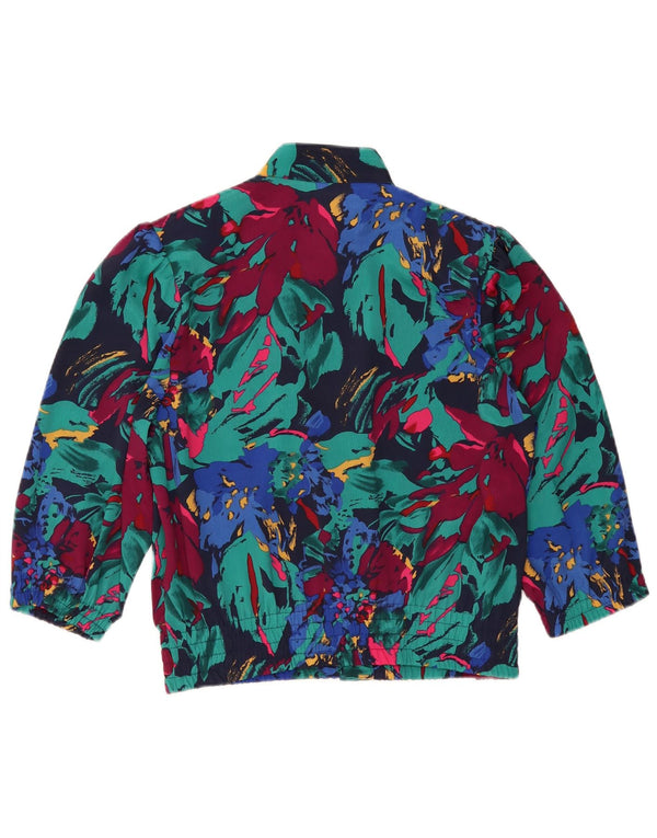 Blusa feminina COMMANDER cropped UE 42 grande floral multicolorida