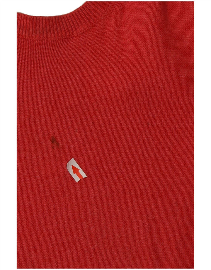 Suéter masculino Marks & Spencer Blue Harbor com gola redonda vermelho médio