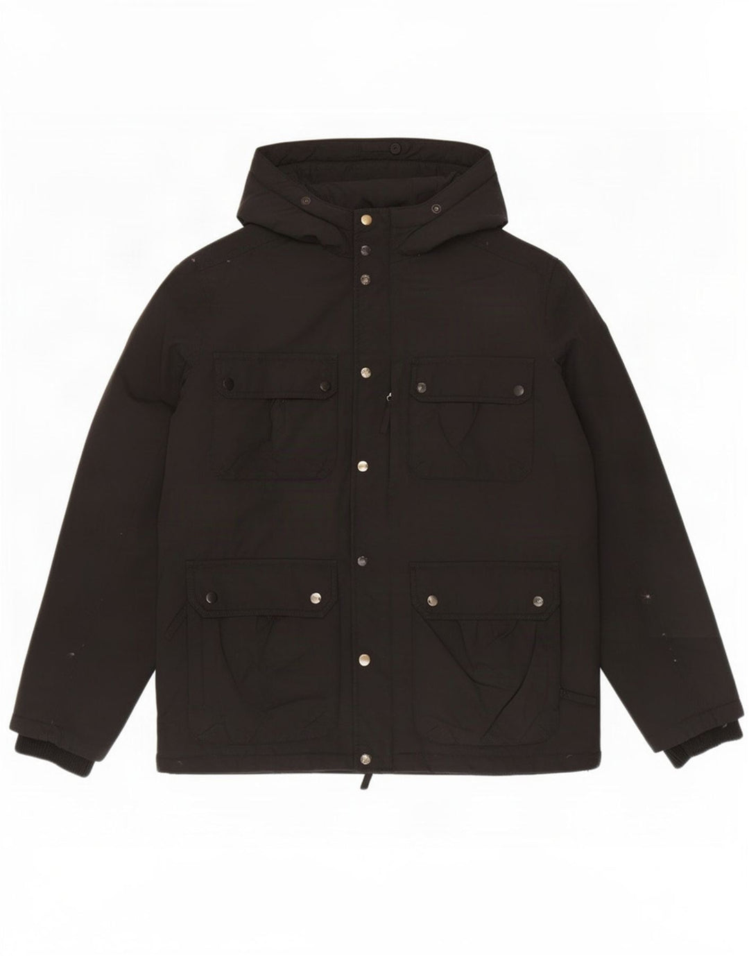 Jaqueta masculina acolchoada com capuz Lee UK 40 grande poliéster preto