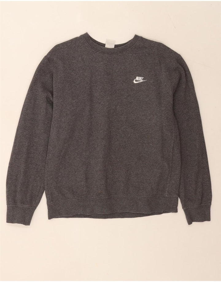 Nike Mens Moletom Jumper Médio Algodão Cinza