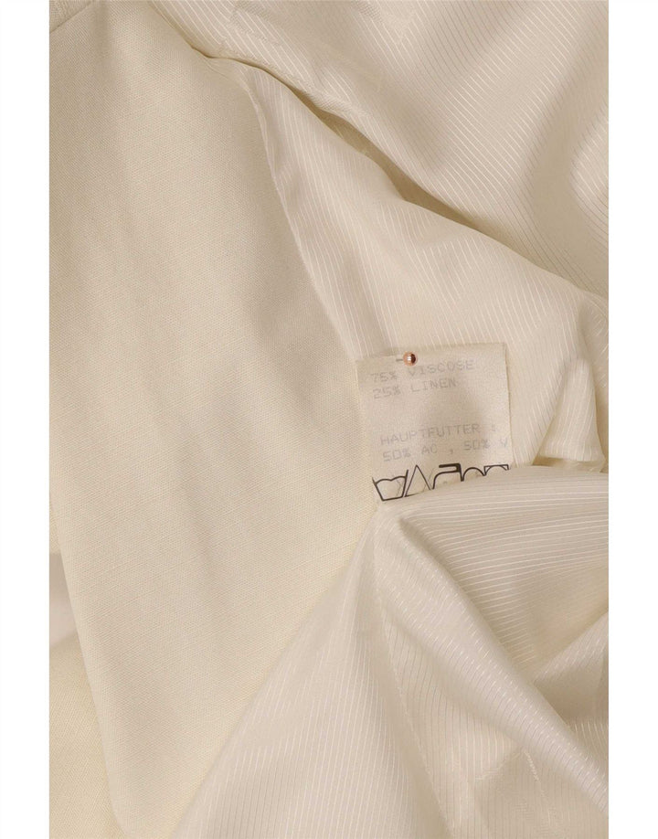 Jaqueta blazer feminina Viventy Longline com 3 botões UE 40 médio off white
