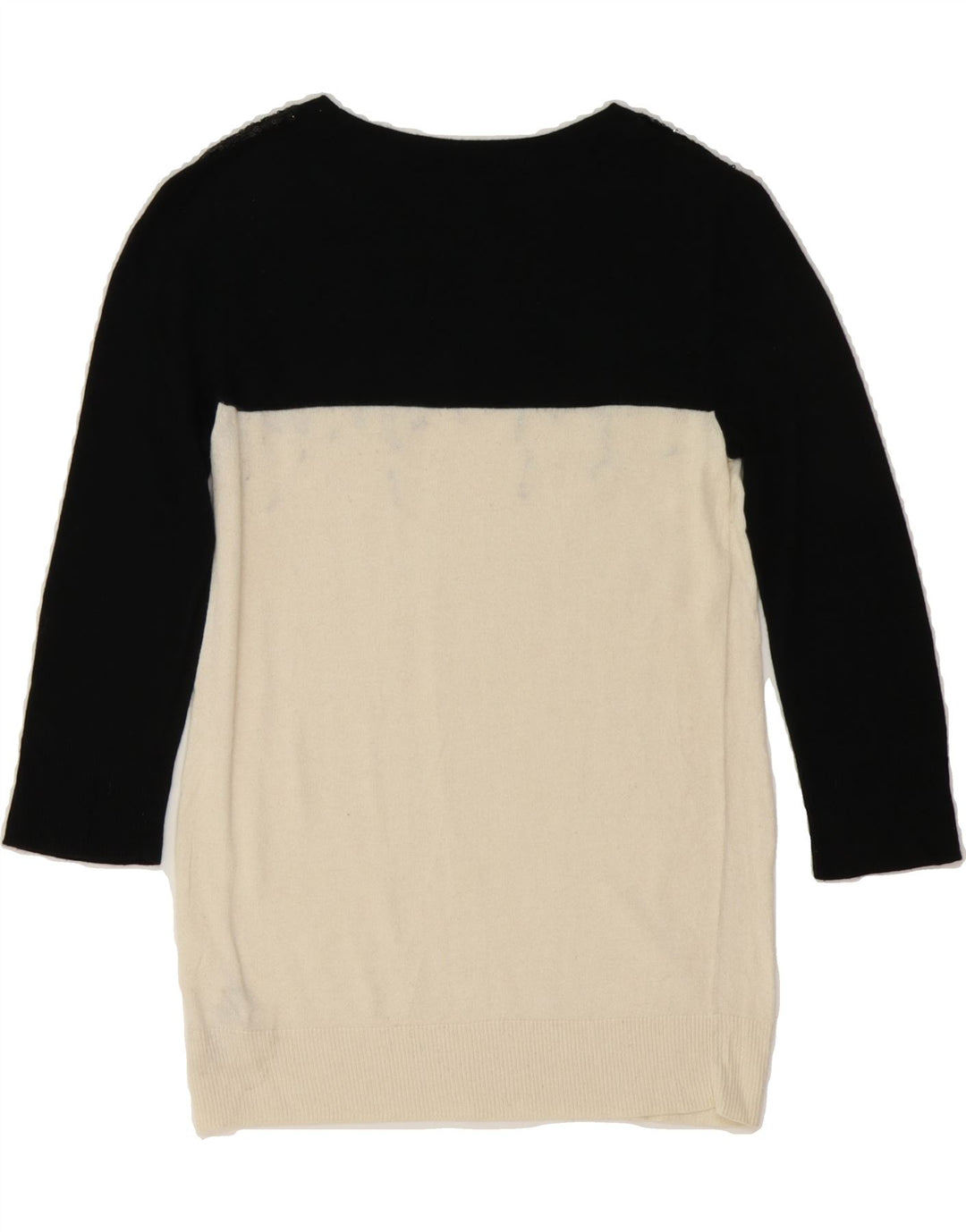 MOSSIMO Womens Crew Neck Jumper Sweater UK 6 XS White Colourblock Vintage Mossimo and Second-Hand Mossimo from Messina Hembry 