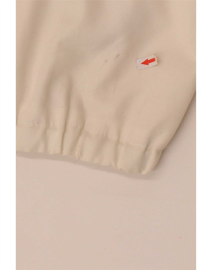 Jaqueta bomber feminina vintage IT 46 grande poliéster branco Colourblock