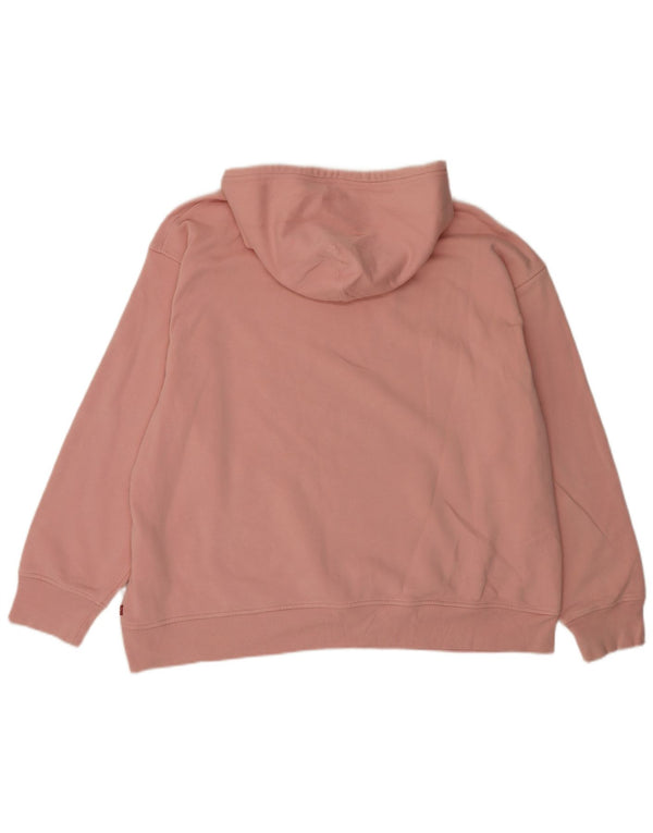 Moletom com capuz feminino Levi's Graphic Relaxed Fit Reino Unido 18 XL algodão rosa