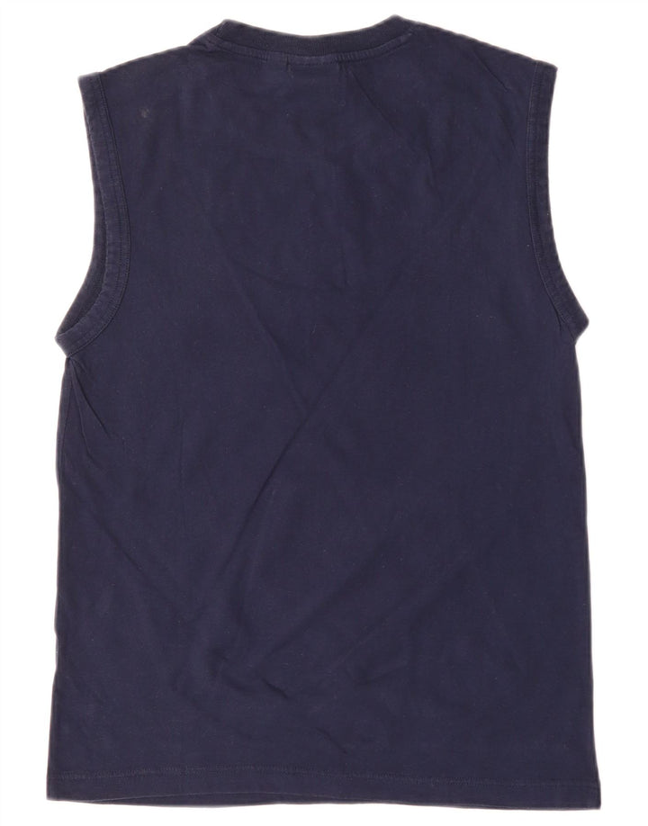 Top colete gráfico feminino FILA UK 18 XL azul marinho algodão