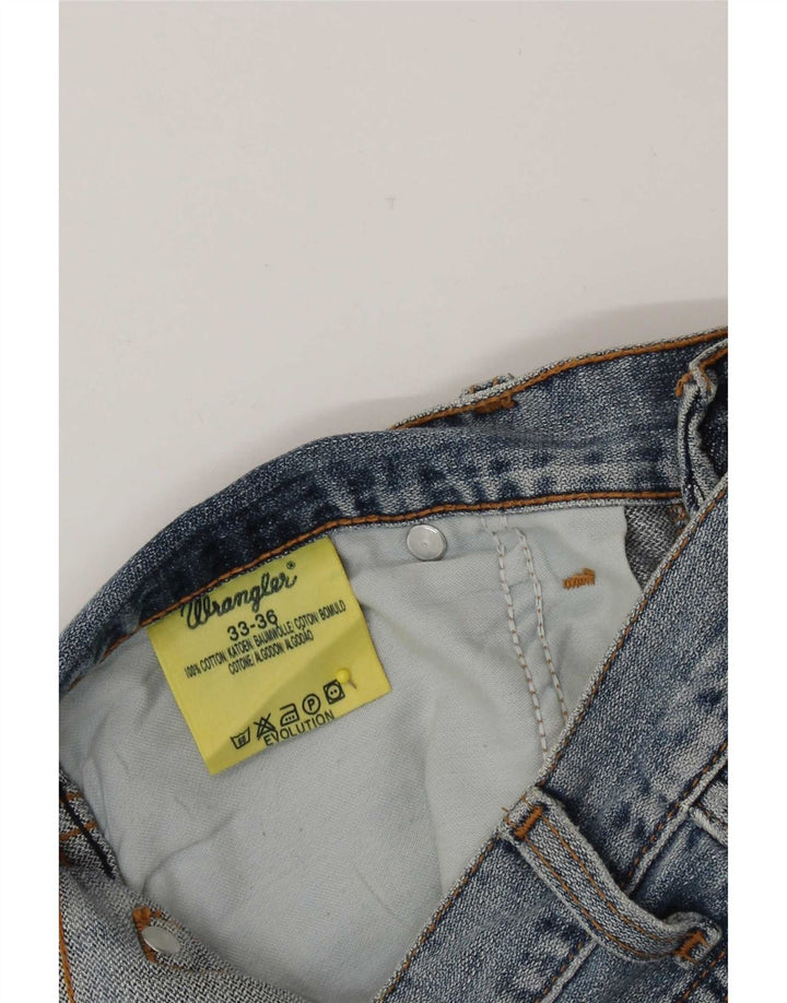 Wrangler Feminino Evolution Straight Jeans W33 L33 Azul Algodão