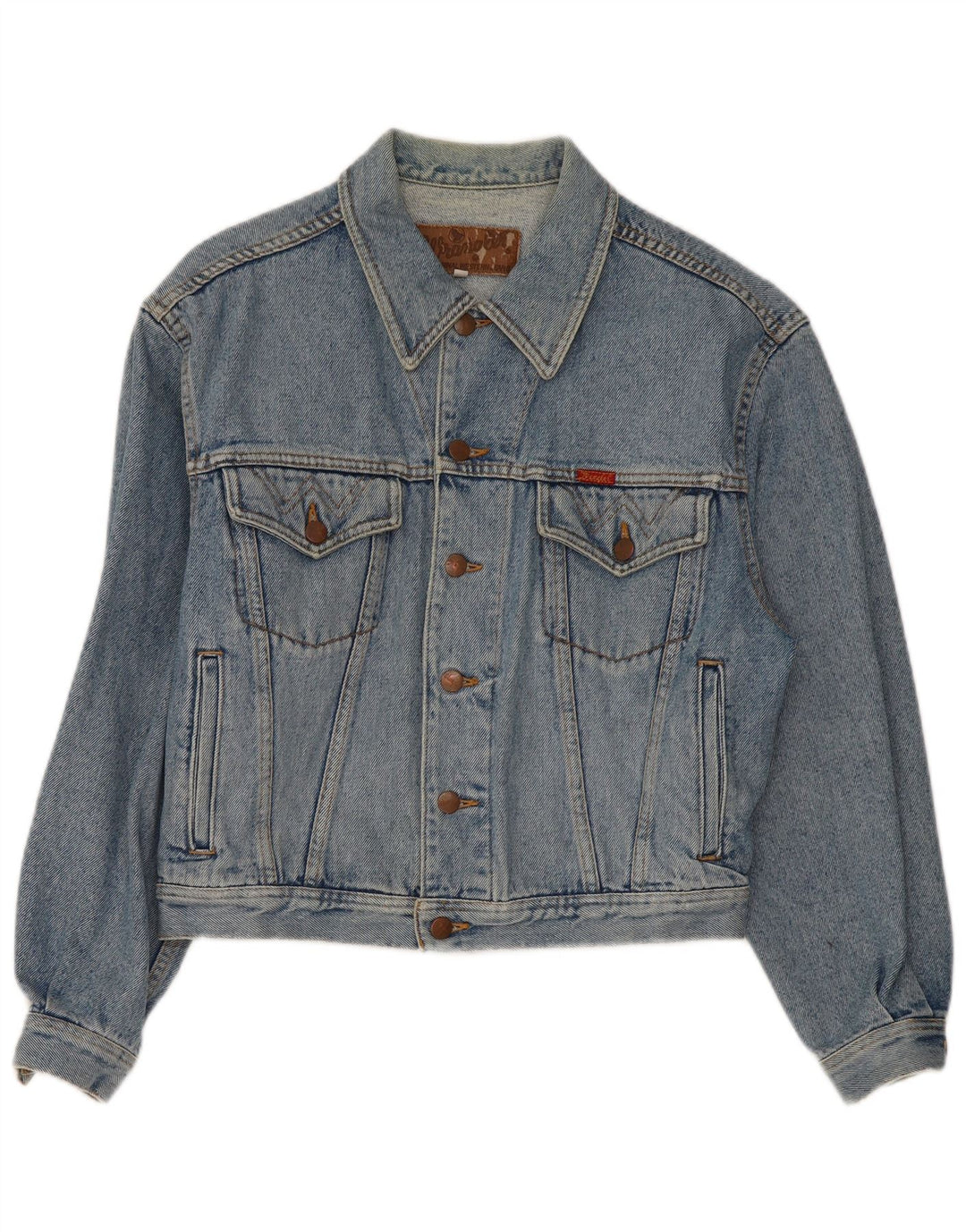 Jaqueta jeans masculina Wrangler UK 36 pequena azul