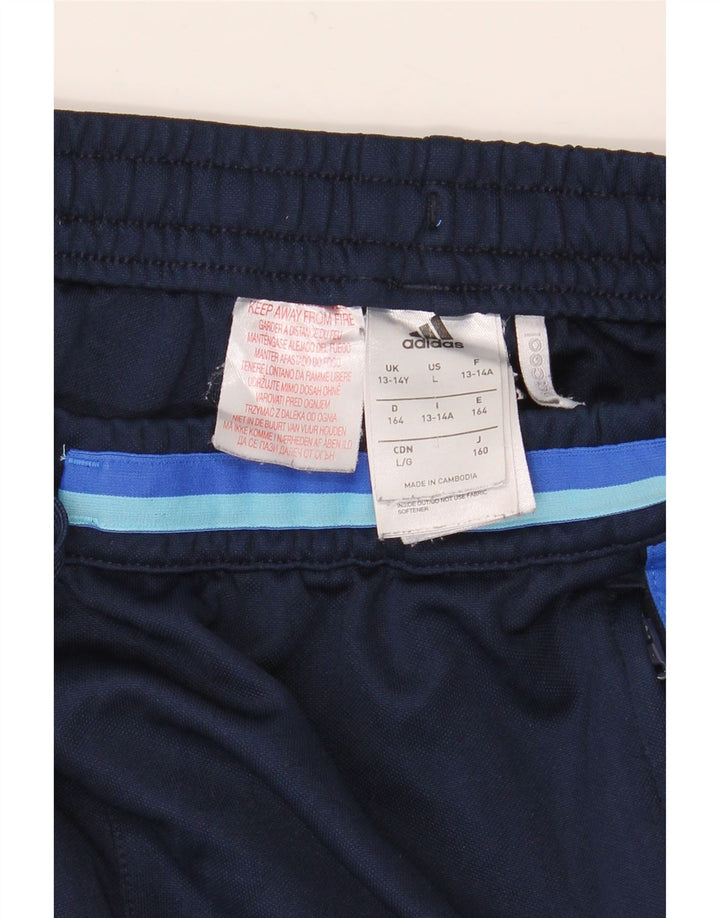 Calças de treino ADIDAS Menino Climacool 13-14 anos azul marinho poliéster