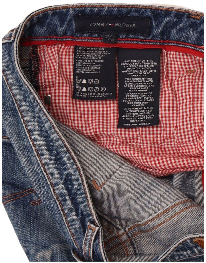 Jeans retos femininos Tommy Hilfiger W32 L30 algodão azul