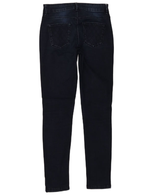 Jeans skinny feminino Oasis UK 10 pequeno W30 L30 algodão azul marinho