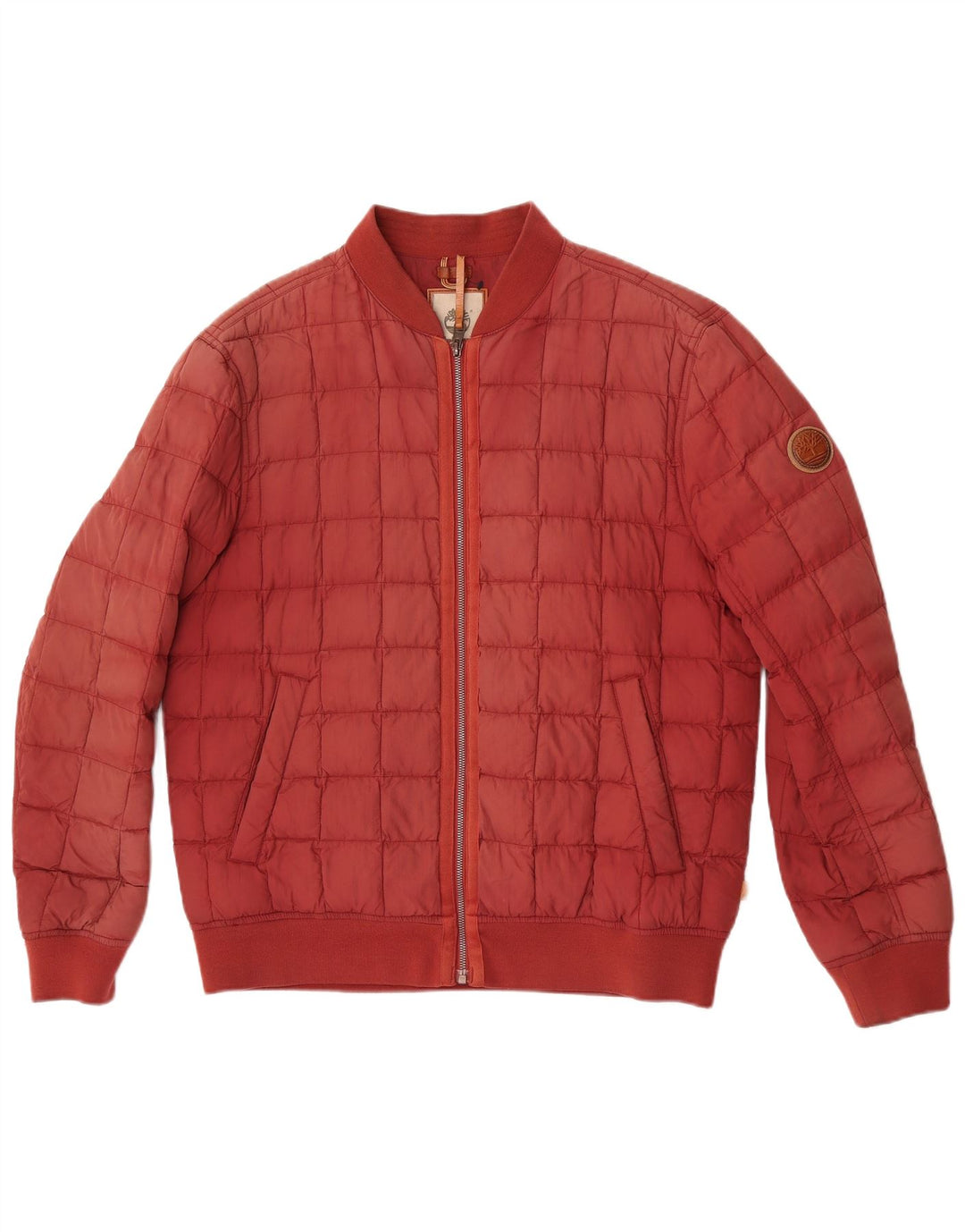 Jaqueta acolchoada masculina Timberland UK 40 grande marrom nylon