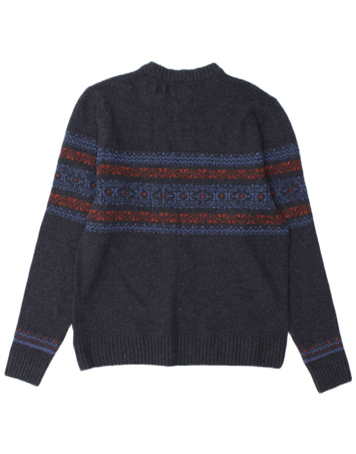 Suéter Marks & Spencer Boys com gola redonda 13-14 anos pequeno cinza