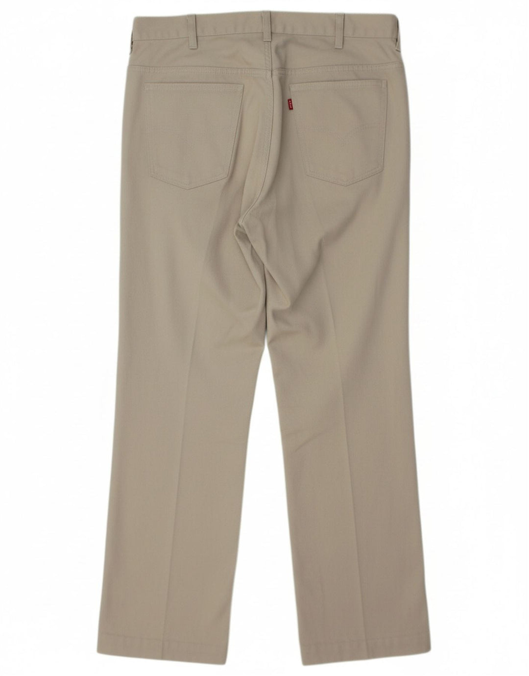 Calça casual reta masculina LEVI'S Sta-Prest W34 L31 algodão bege