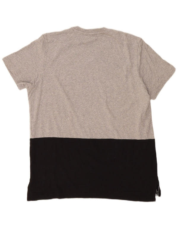 Camiseta Adidas Masculina Graphic Top XL Cinza Colourblock Algodão