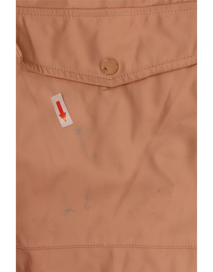 Zara Capa de chuva feminina com capuz UK 10 pequena poliuretano rosa