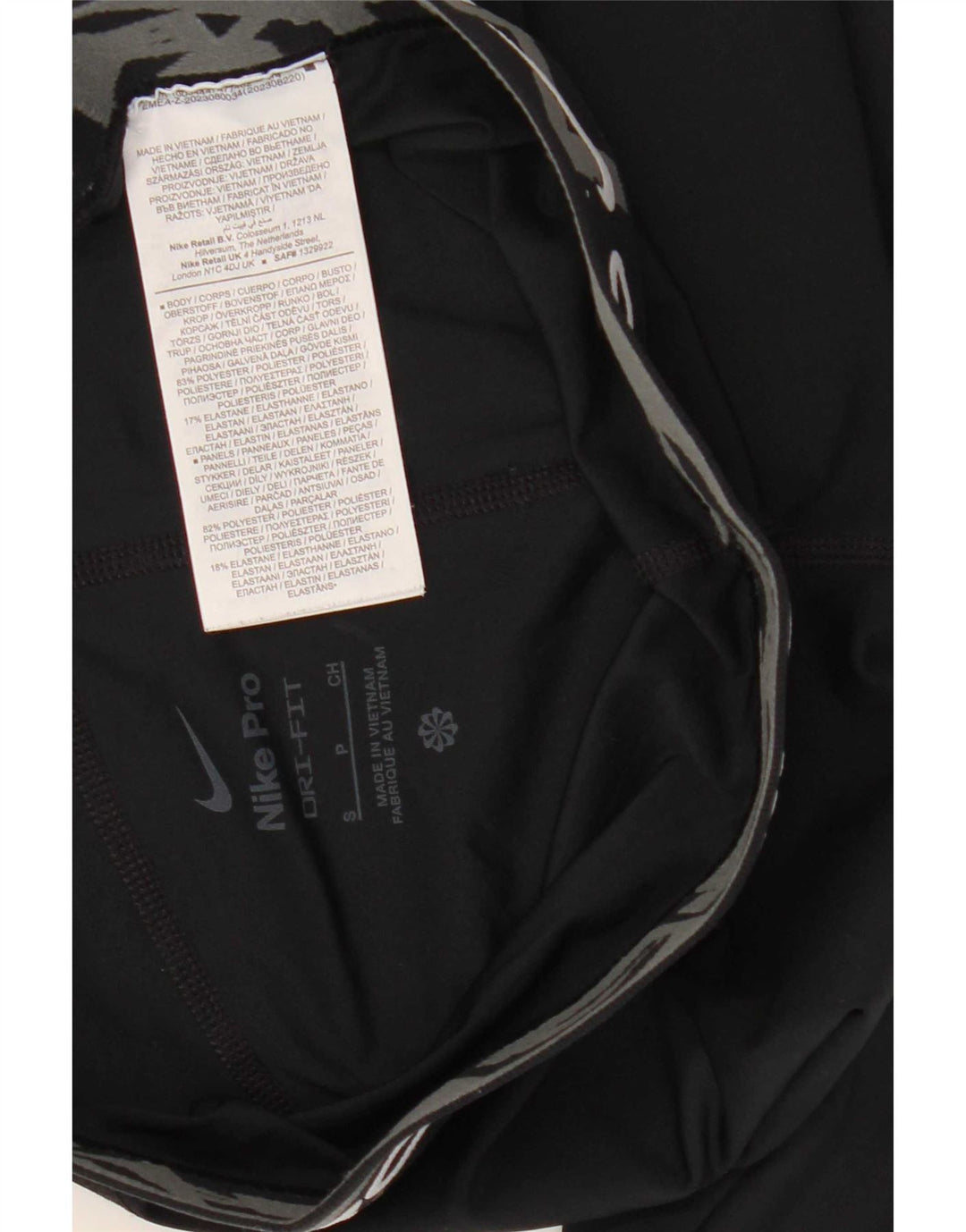 Leggings Nike Dri Fit Graphic UK 10 Pequeno Poliéster Preto