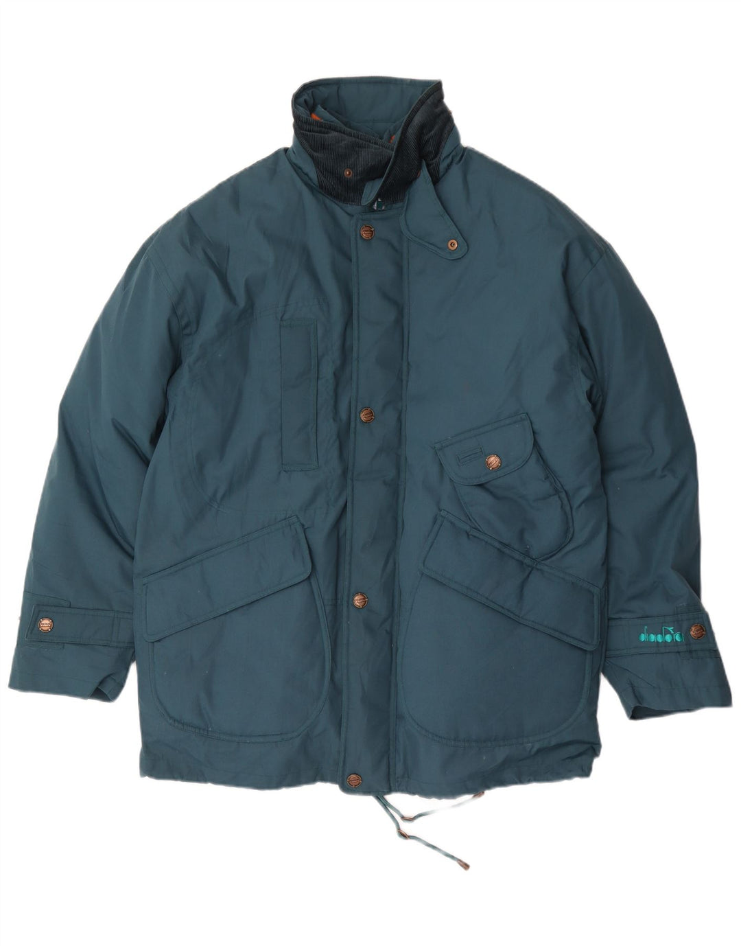 Jaqueta acolchoada masculina Diadora UK 38 poliéster verde médio