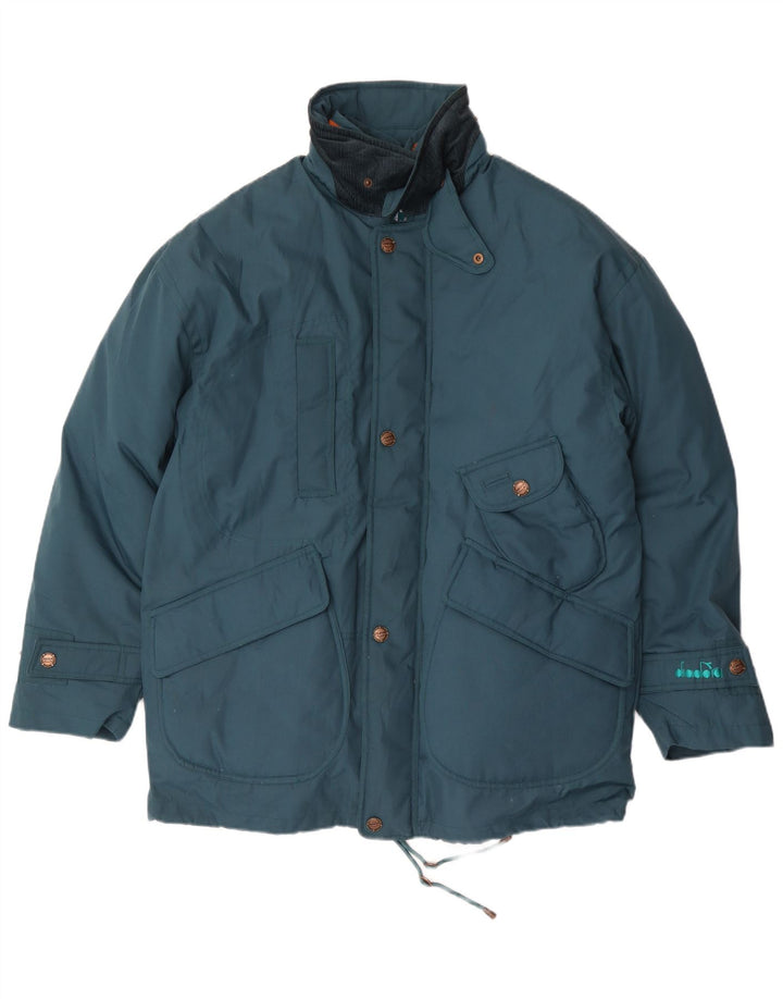 Jaqueta acolchoada masculina Diadora UK 38 poliéster verde médio