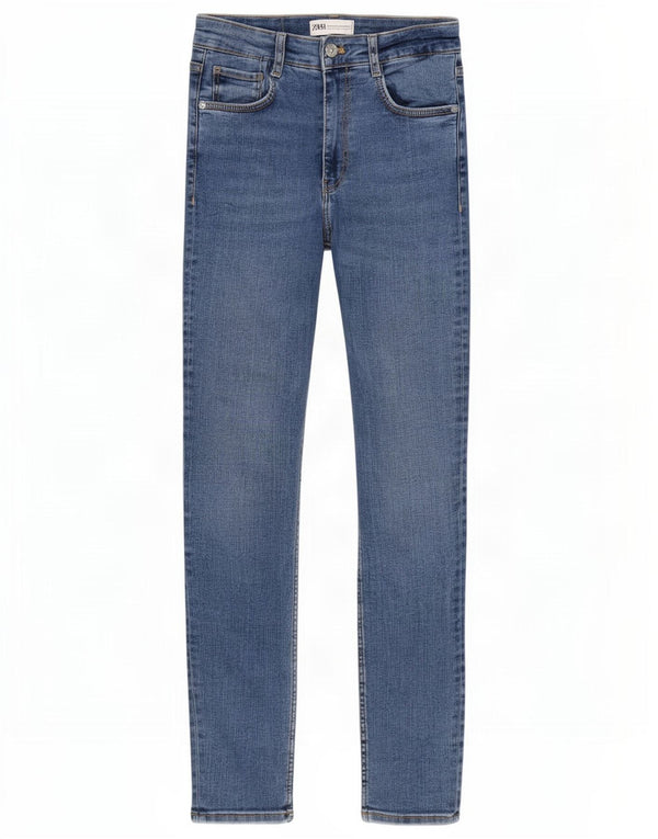 Calça jeans skinny feminina Zara EU 36 XS W26 L28 azul algodão