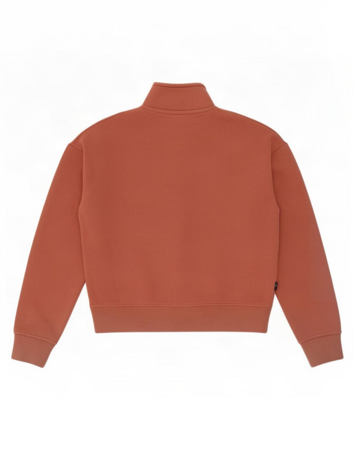 Superdry moletom feminino oversized com zíper e gola alta Reino Unido 8 pequeno marrom