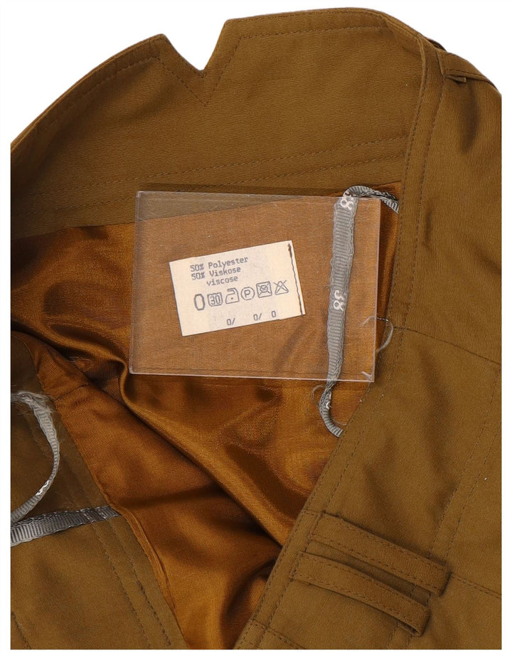 Saia lápis feminina vintage EU 38 médio W28 cáqui poliéster