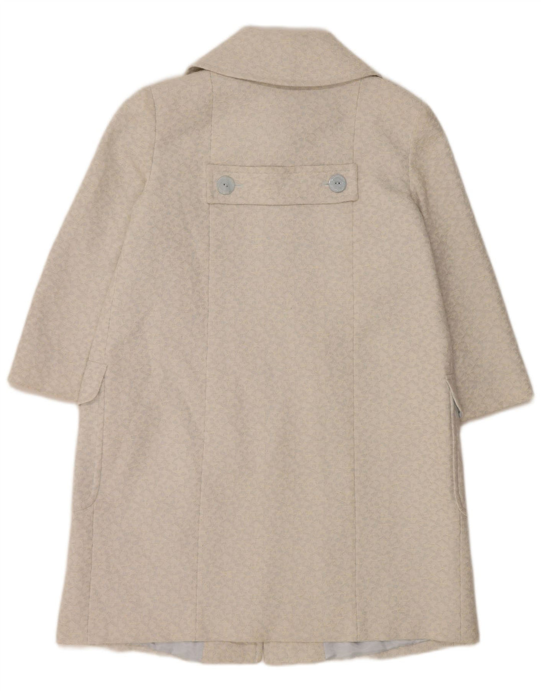 Sobretudo feminino Paul Costelloe manga 3/4 Reino Unido 12 azul médio geométrico