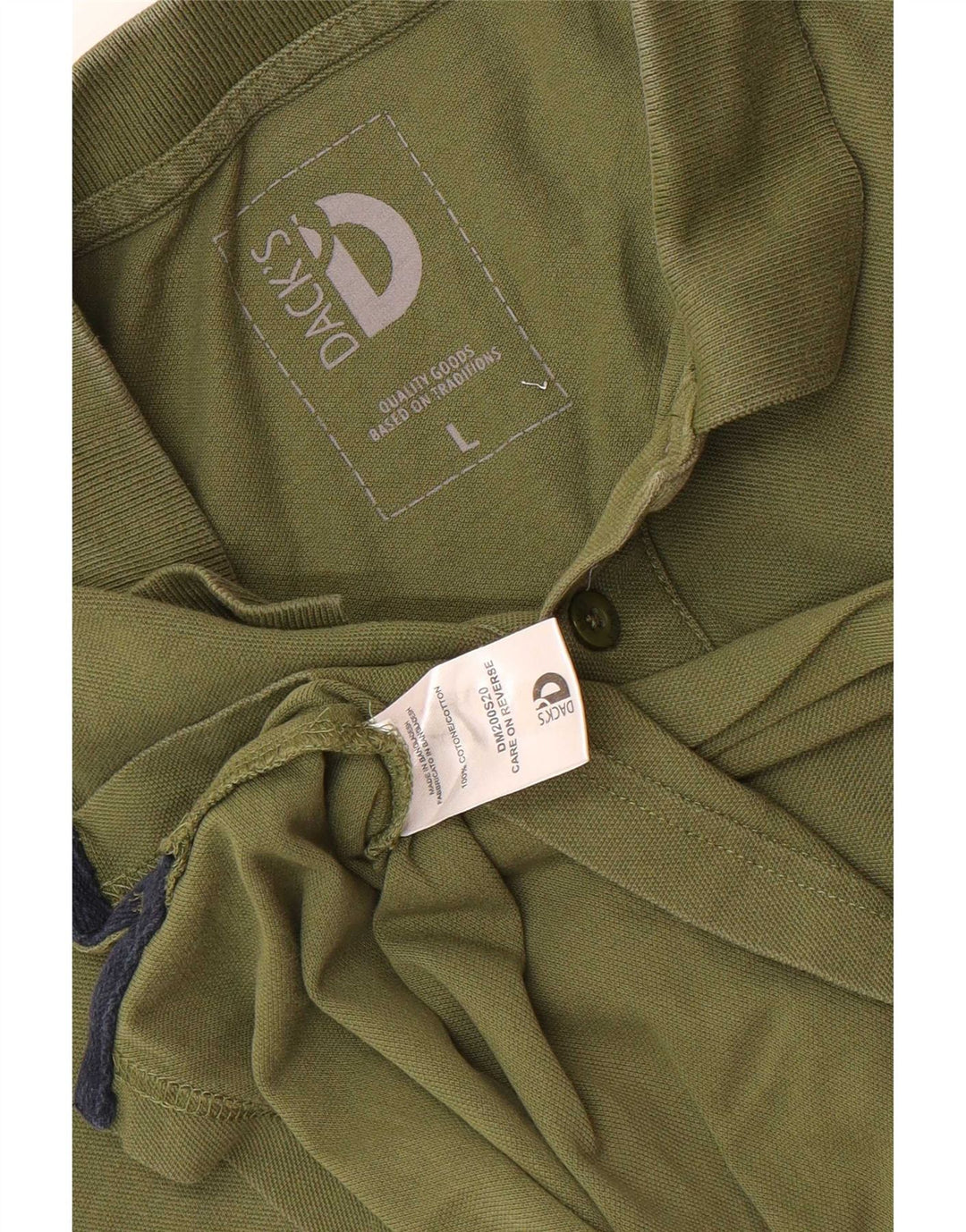 Camisa polo masculina Dack's grande algodão cáqui