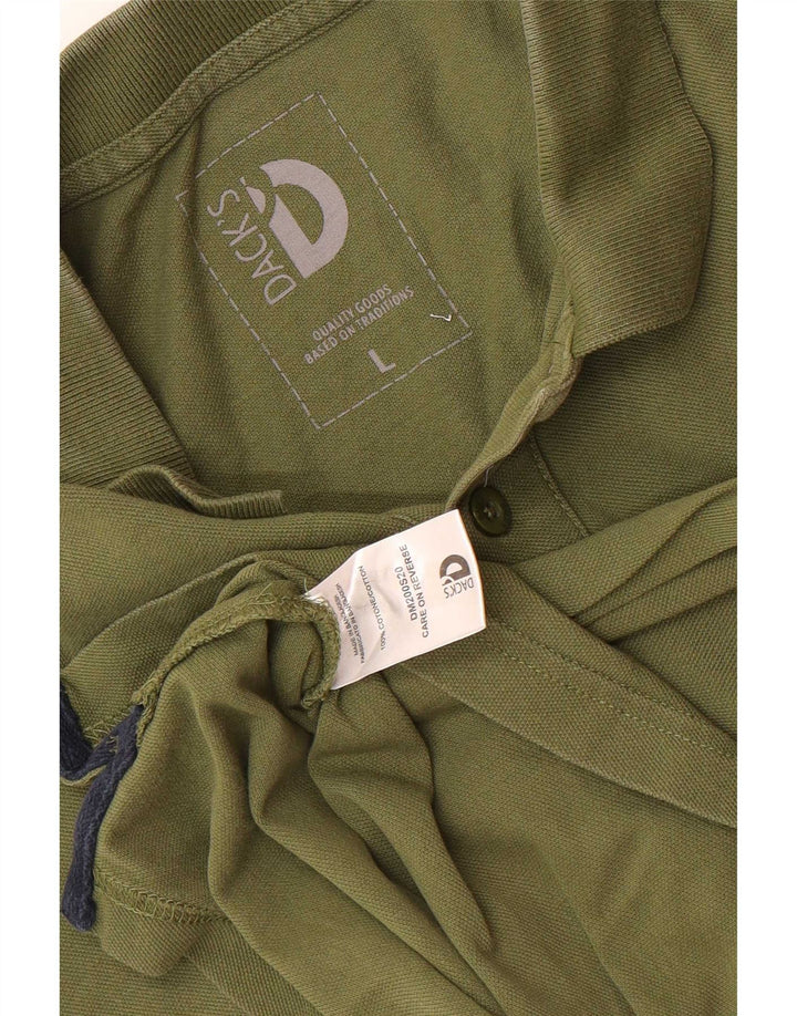 Camisa polo masculina Dack's grande algodão cáqui
