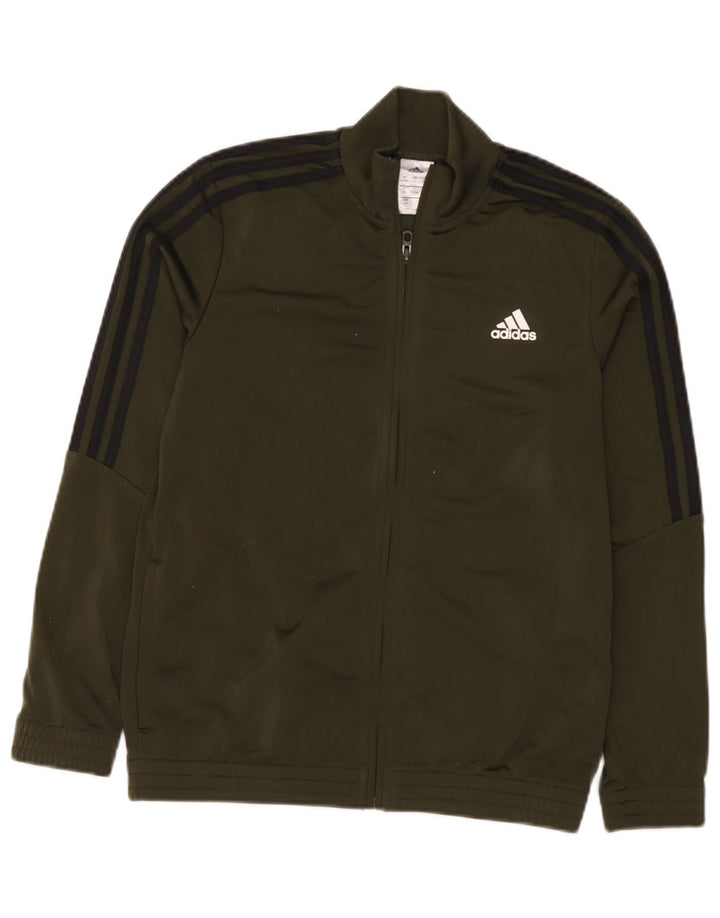 Jaqueta Adidas Meninos Treino Top 13-14 Anos Cáqui Poliéster