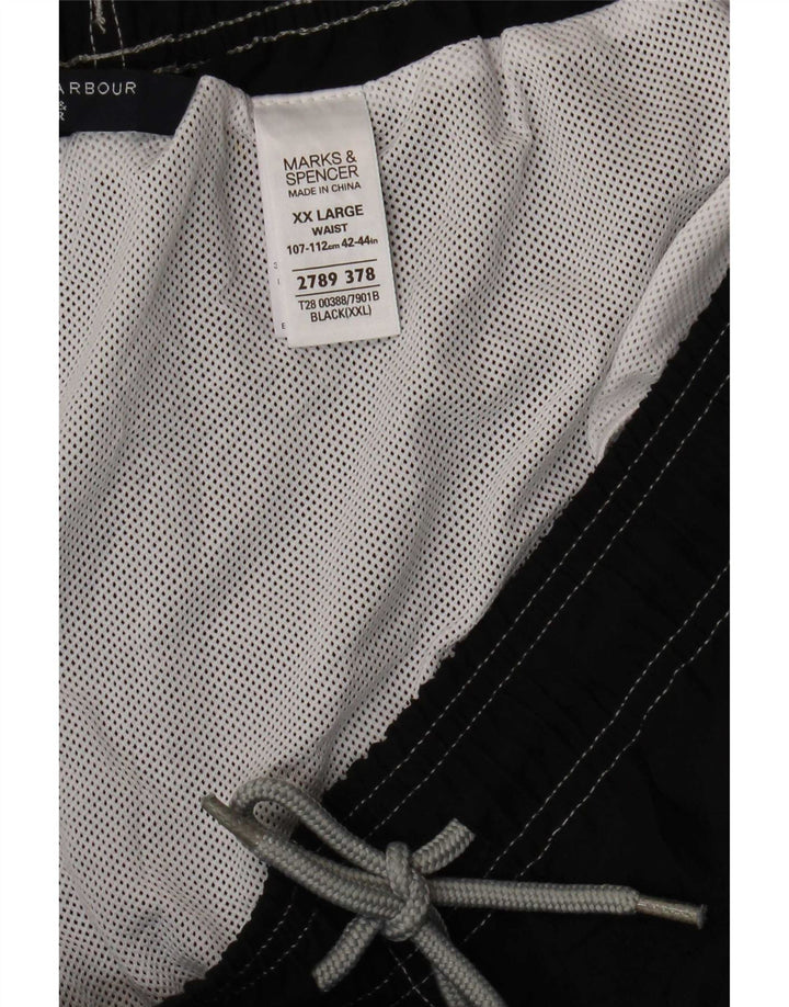 Shorts de natação masculino Marks & Spencer 2XL poliéster preto
