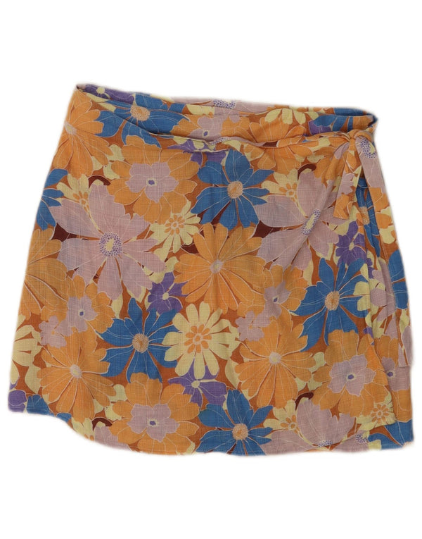 Saia feminina Rip Curl pequena W26 algodão floral multicolorido