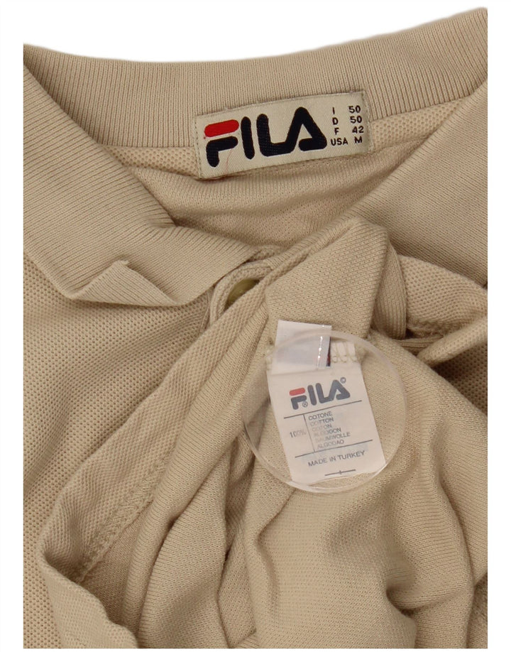 Camisa polo masculina FILA algodão bege médio