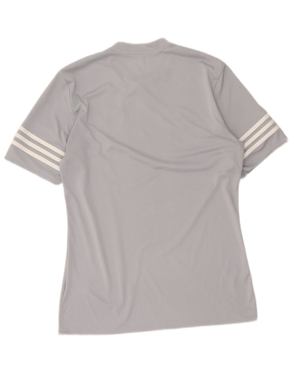 Adidas Mens Climalite Camiseta Top Cinza Médio Poliéster