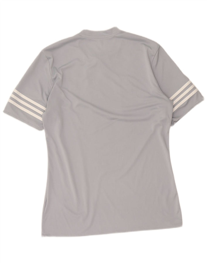 Adidas Mens Climalite Camiseta Top Cinza Médio Poliéster