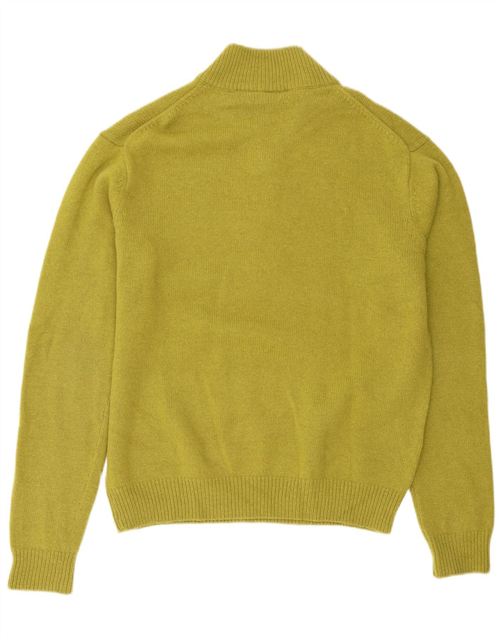 Suéter masculino Fila com zíper e gola XL de lã cáqui