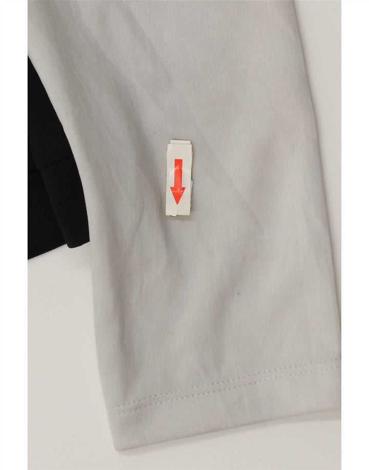 Top de treino feminino Nike com zíper e gola alta UK 14 médio preto colorblock