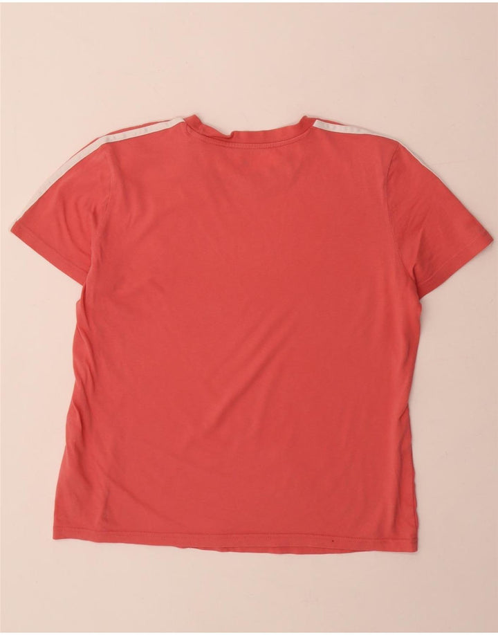 Camiseta feminina ADIDAS UK 16/18 grande algodão rosa