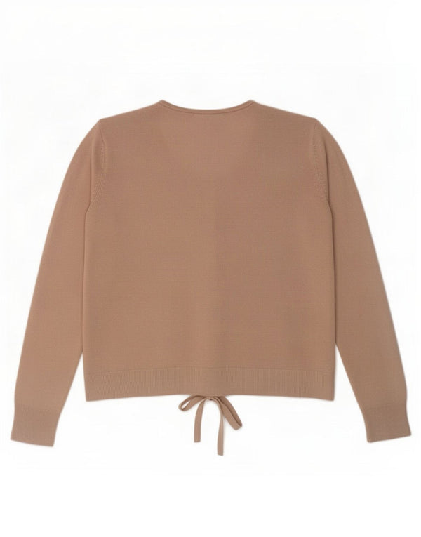 Suéter cardigã feminino Marks & Spencer Classic Fit Reino Unido 14 grande bege