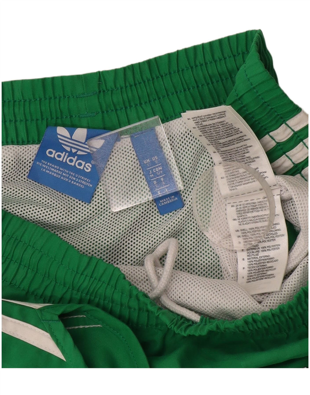 Shorts esportivos femininos Adidas pequeno poliéster verde