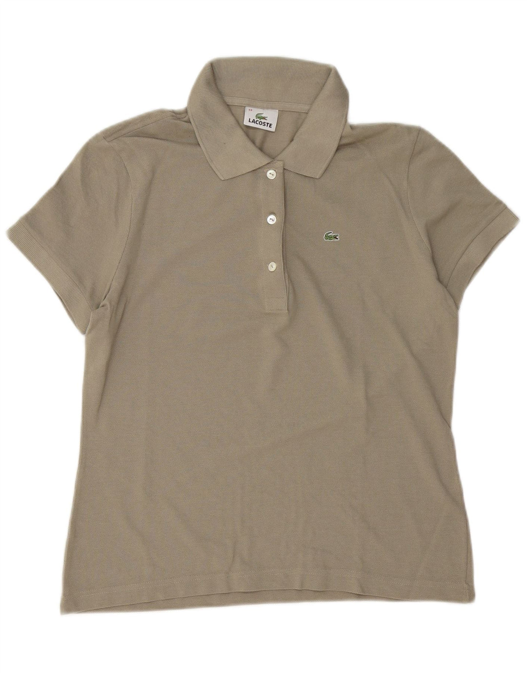 Camisa polo feminina LACOSTE tamanho 44 grande algodão cinza