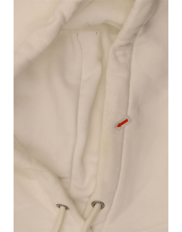 Suéter feminino JACK WILLS com capuz gráfico grande tamanho Reino Unido 16 grande algodão branco