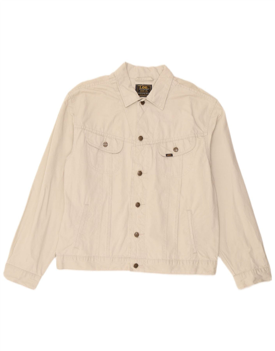 Jaqueta bomber masculina Lee UK 42 XL algodão bege