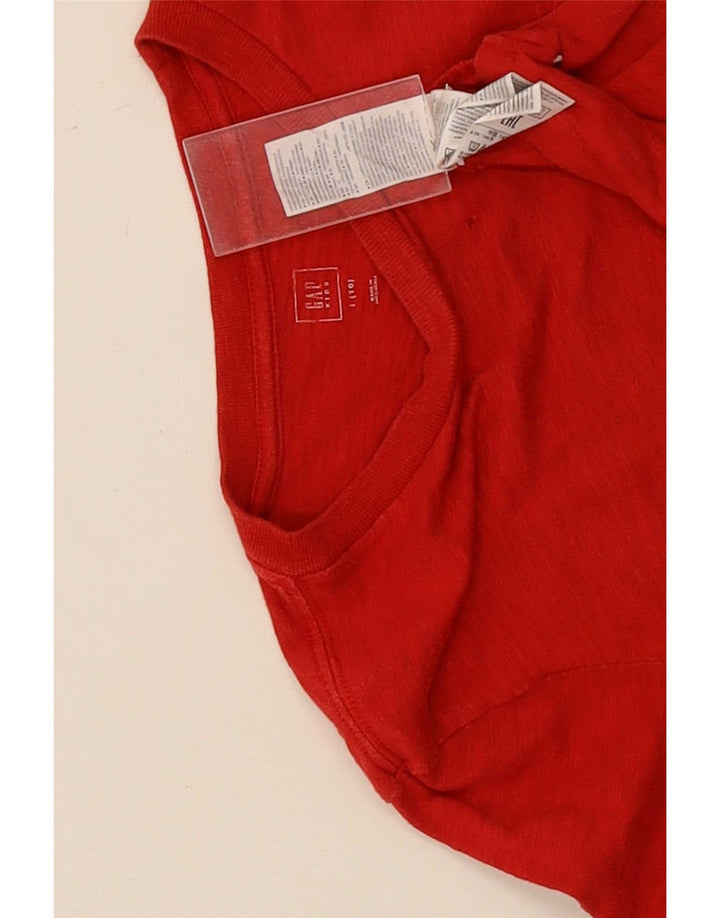Gap Boys Graphic Top Manga Longa 9-10 Anos Pequeno Algodão Vermelho